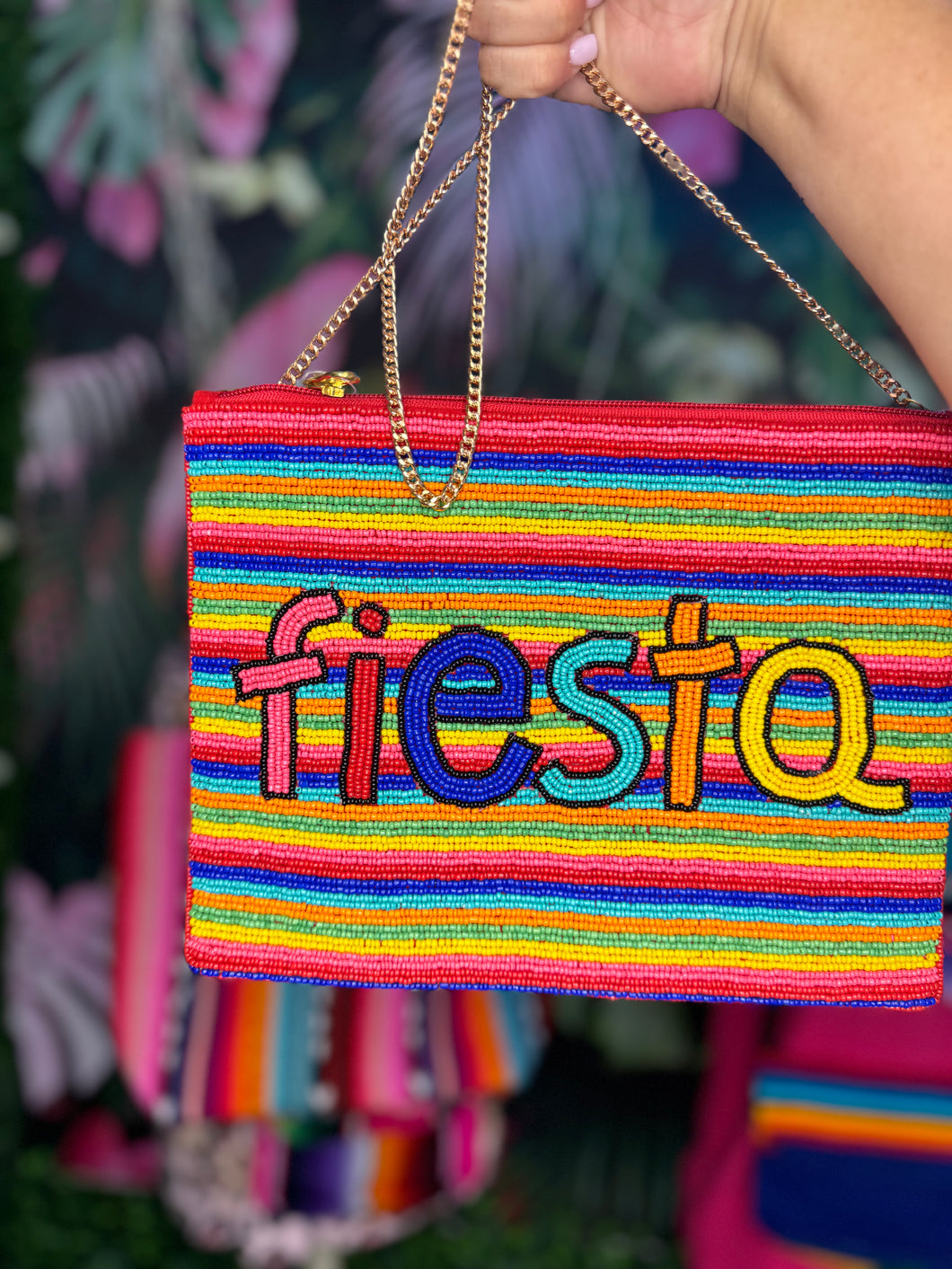 Fiesta beaded crossbody