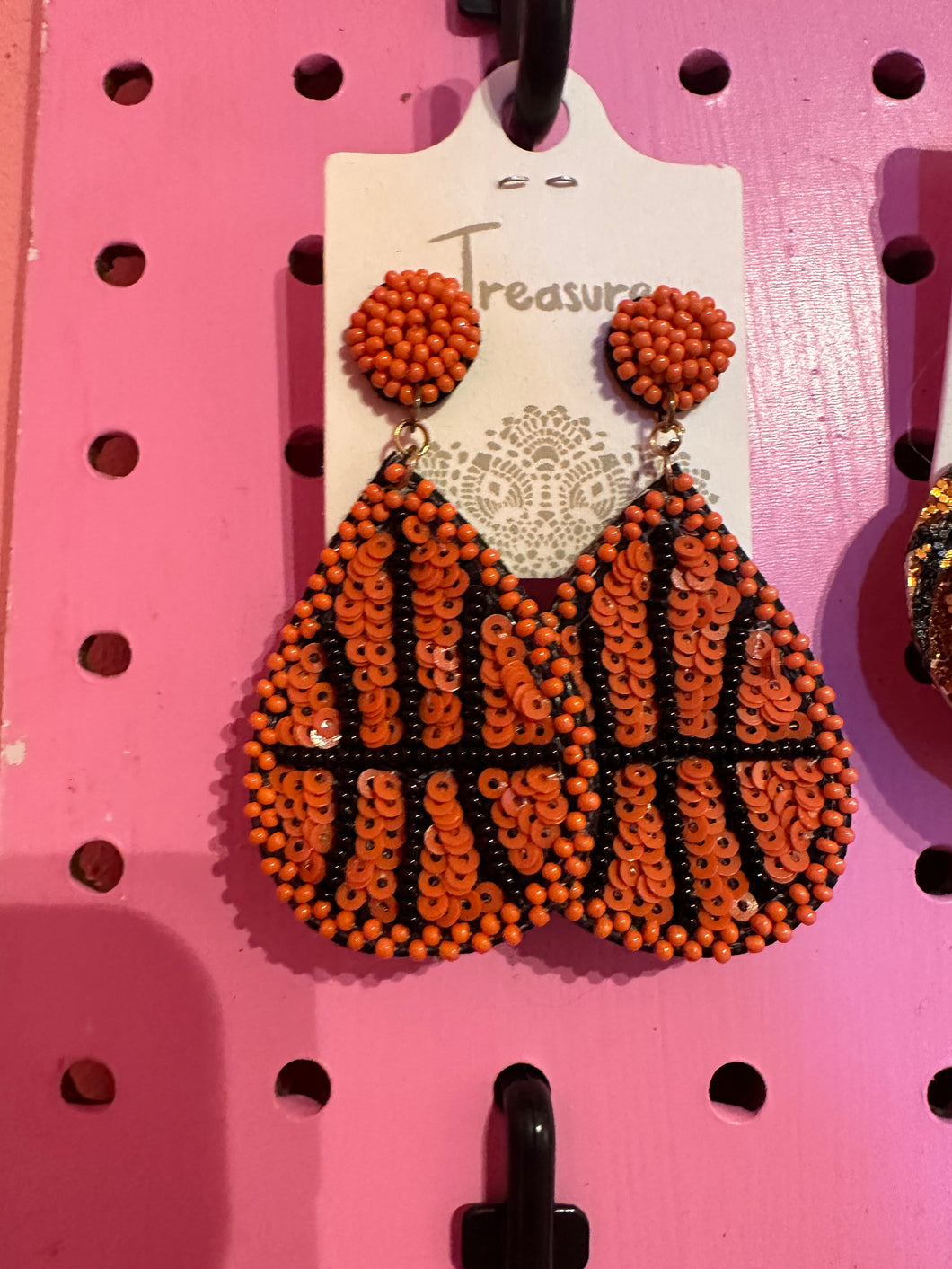 Basketball earrings